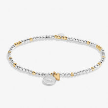 Load image into Gallery viewer, SO LOVED MUM Silver &amp; Gold Plated Bracelet 17.5cm stretch
