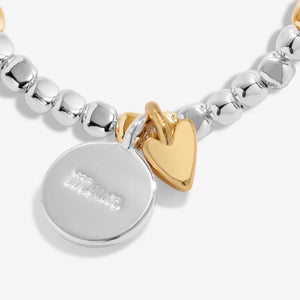 SO LOVED MUM Silver & Gold Plated Bracelet 17.5cm stretch