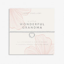 Load image into Gallery viewer, GRANDMOTHER A LITTLE WONDERFUL GRANDMA Silver Plated Bracelet 17.5cm stretch
