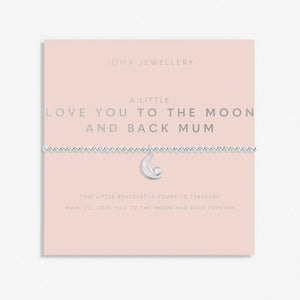 MOTHER'S DAY A LITTLE LOVE YOU TO THE MOON AND BACK MUM Silver Plated Bracelet 17.5cm stretc