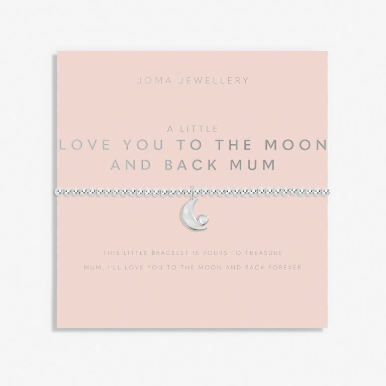 MOTHER'S DAY A LITTLE LOVE YOU TO THE MOON AND BACK MUM Silver Plated Bracelet 17.5cm stretc