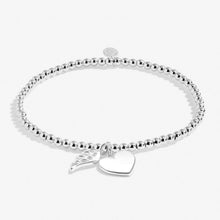 Load image into Gallery viewer, MOTHER&#39;S DAY A LITTLE MUMS ARE ANGELS IN DISGUISE Silver Plated Bracelet 17.5cm stretch
