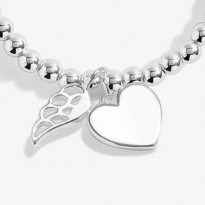 MOTHER'S DAY A LITTLE MUMS ARE ANGELS IN DISGUISE Silver Plated Bracelet 17.5cm stretch