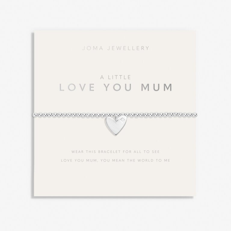 MOTHER'S DAY A LITTLE LOVE YOU MUM Silver Plated Bracelet 17.5cm stretch