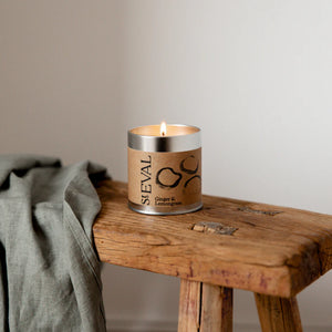 Ginger & Lemongrass Scented Tin Candle