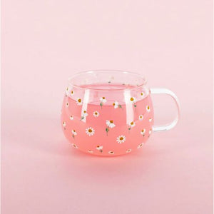 Glass Mug Ditsy Chamomile