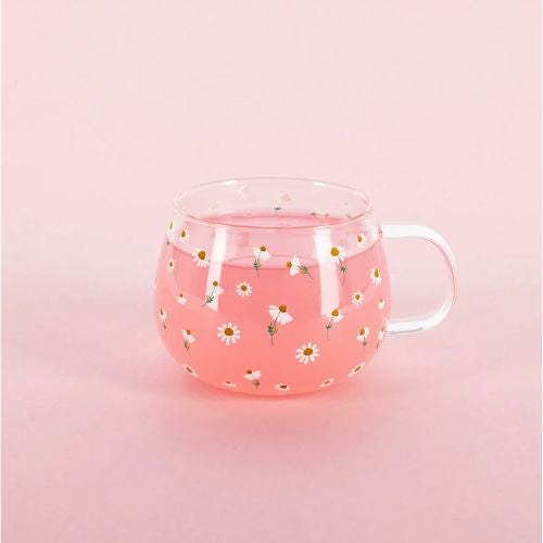 Glass Mug Ditsy Chamomile