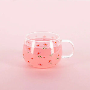 Glass Mug Ditsy Echinacea