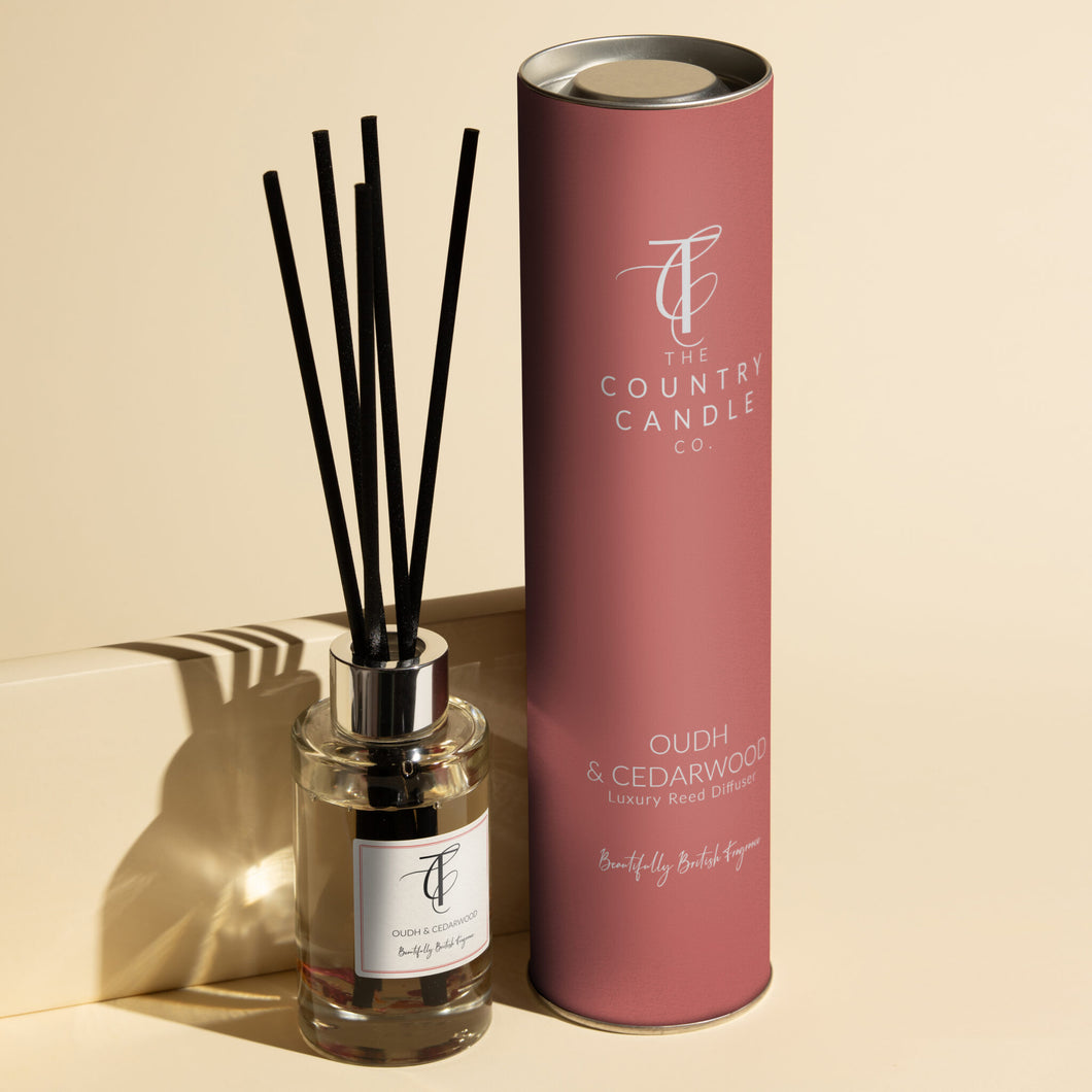 OUDH & CEDARWOOD 100ML REED DIFFUSER – Zebra Blush