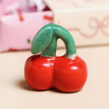 Load image into Gallery viewer, Tiny Matchbox Ceramic Cherry Token
