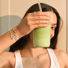 Load image into Gallery viewer, A LITTLE VIBES  MATCHA MADE IN HEAVEN  Silver Plated  Bracelet  17.5cm stretch
