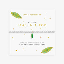 Load image into Gallery viewer, A LITTLE VIBES  PEAS IN A POD  Silver Plated  Bracelet  17.5cm stretch
