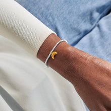 Load image into Gallery viewer, A LITTLE VIBES  BABES WHO BRUNCH  Silver Plated  Bracelet  17.5cm stretch
