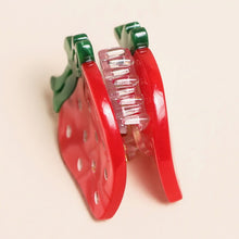 Load image into Gallery viewer, Mini Red Strawberry Hair Clip
