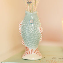 Load image into Gallery viewer, Blue Ceramic Mini Fish Bud Vase
