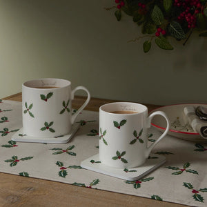 Mug - Standard - Christmas Holly And Berry - Door Scene