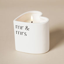 Load image into Gallery viewer, Amore Heart Candle - Mr &amp; Mrs
