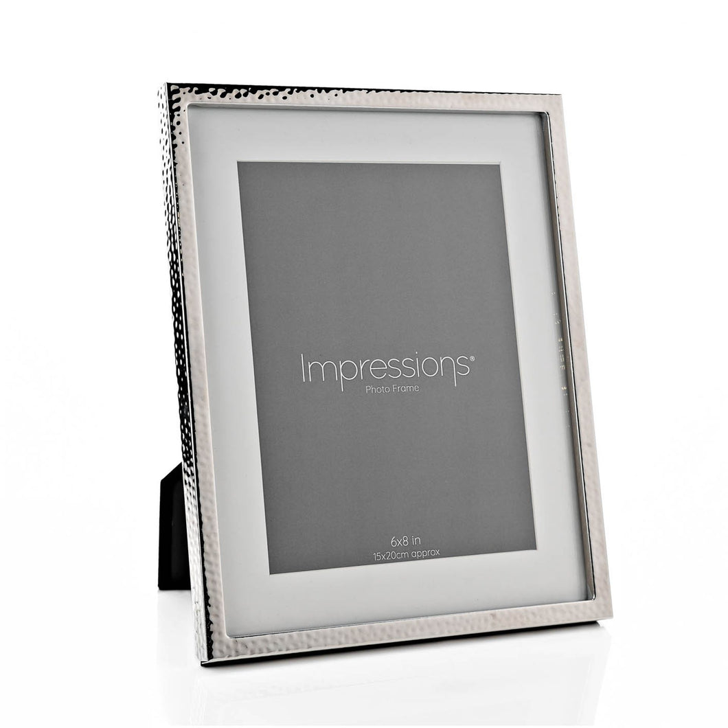 Silverplated Hammered Metal Frame with Mount 6