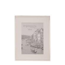 Load image into Gallery viewer, Impressions Silverplated Photo Frame White Border 5&quot; x 7&quot;
