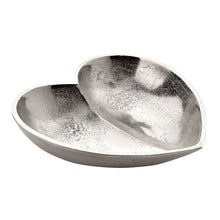 Load image into Gallery viewer, Hestia Silver Metal Heart Shaped Display Bowl 20x20x4cm
