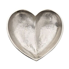 Load image into Gallery viewer, Hestia Silver Metal Heart Shaped Display Bowl 20x20x4cm
