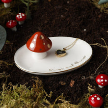 Load image into Gallery viewer, Snuggle Season Ceramic Toadstool Ring Dish
