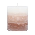 Natural Stripe Pillar Candle