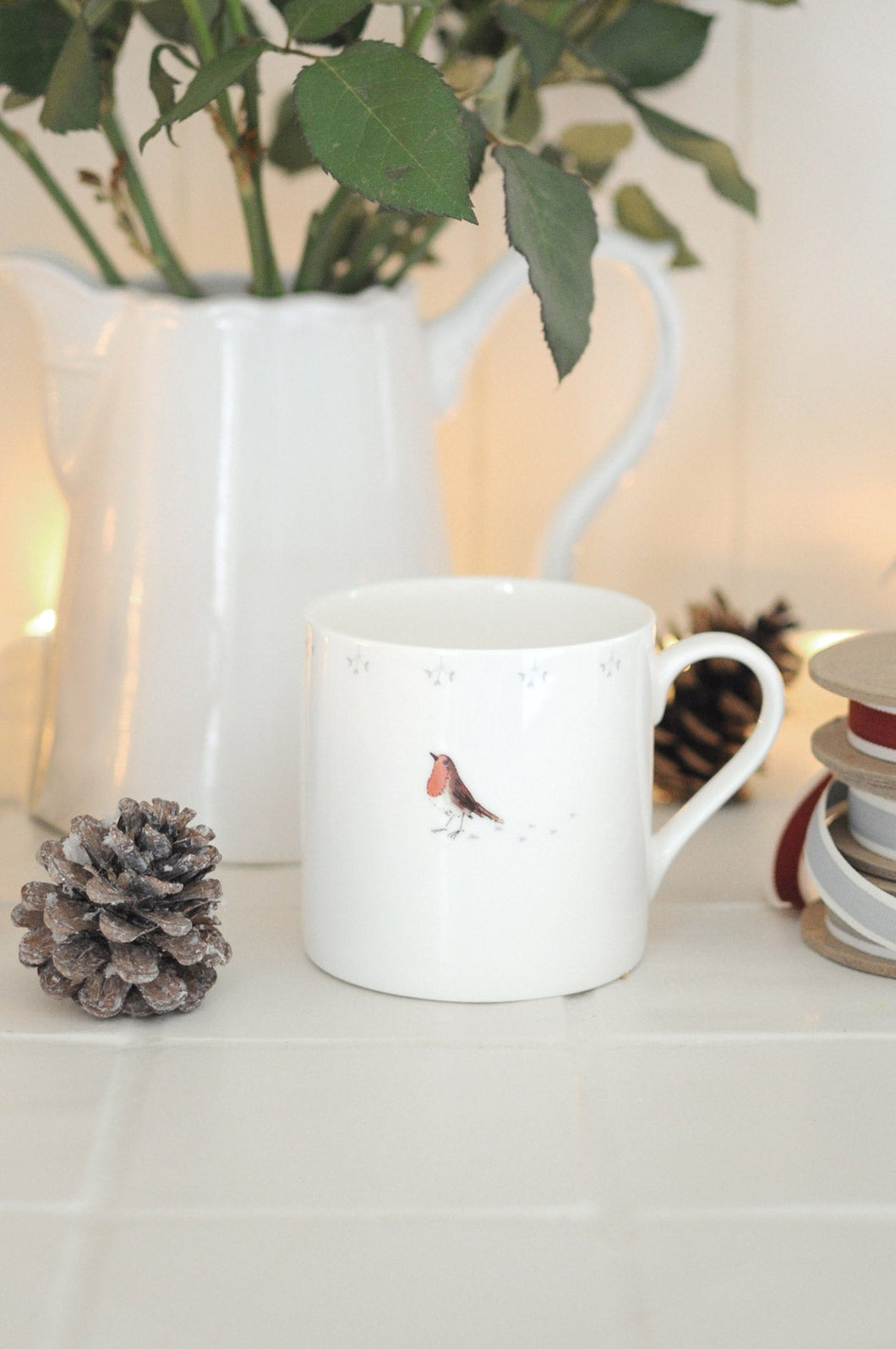 Mug Standard Robin & Mistletoe Solo