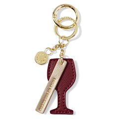 CHAIN KEYRING 'Partners In Wine' Plum
