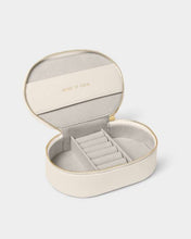 Load image into Gallery viewer, OVAL JEWELLERY BOX  Off White  9.5cm x 17cm x 6cm
