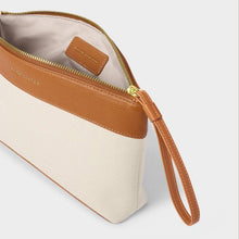 Load image into Gallery viewer, SIENA CANVAS WRISTLET CLUTCH Canvas Cognac
