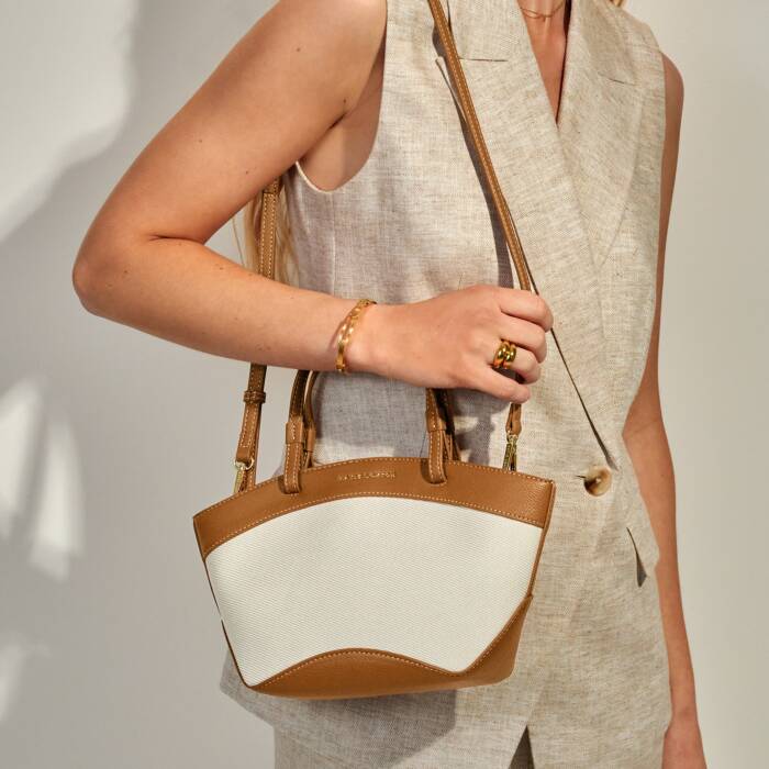 SIENA CANVAS MINI TOTE Canvas Cognac
