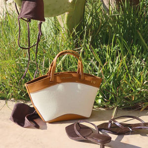 SIENA CANVAS MINI TOTE Canvas Cognac