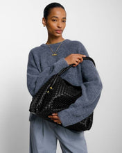 Load image into Gallery viewer, NOVA HAND WOVEN LARGE SHOULDER BAG  Black  28cm x 40cm x 23cm

