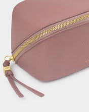 Load image into Gallery viewer, FOLD-OUT MIRROR MAKE UP BAG  Deep Rose  8.5cm x 16cm x 8.5cm
