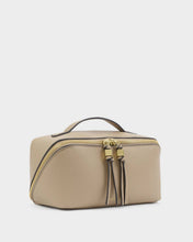 Load image into Gallery viewer, SOHO MEDIUM MAKE UP WASH BAG Light Taupe 11.5cm x 21cm x 11.5cm
