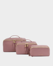 Load image into Gallery viewer, SOHO LARGE MAKE UP / WASH BAG  Deep Rose  14cm x 25cm x 14cm
