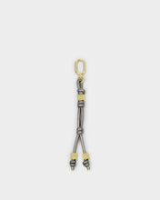 Load image into Gallery viewer, GIA BAG CHARM KEYRING  Pewter  17cm x 4cm
