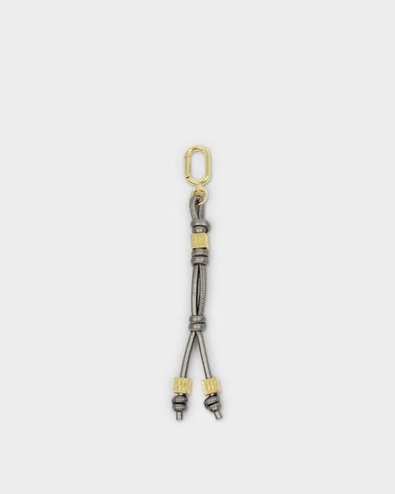 GIA BAG CHARM KEYRING  Pewter  17cm x 4cm