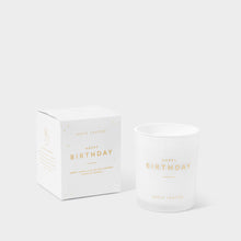 Load image into Gallery viewer, SENTIMENT CANDLE &#39;Happy Birthday&#39; White

