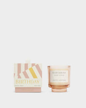 Load image into Gallery viewer, SENTIMENT CANDLE BIRTHDAY Peach Rose and Sweet Mandarin 8.5cm x 7.5cm x 5.1cm

