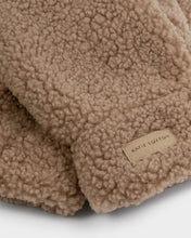 Load image into Gallery viewer, TEDDY MITTENS WITH CORD Tan 24cm x 12cm
