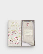 Load image into Gallery viewer, GIFT BOXED SOCKS  BOW  Off White  One Size
