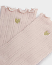 Load image into Gallery viewer, GIFT BOXED FRILL SOCKS  HEART  Blush Pink  One Size
