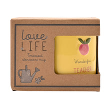 Load image into Gallery viewer, Love Life Embossed Mug - Teacher
