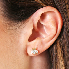 Load image into Gallery viewer, Opal Ladybird Stud Earrings in Gold
