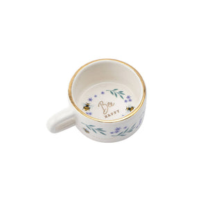 The Beekeeper 'Bee Happy' Ceramic Tealight Holder