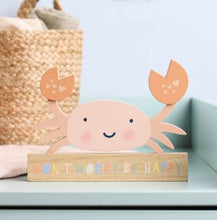 Load image into Gallery viewer, Petit Cheri MDF Crab Mantel Plaque 18cm
