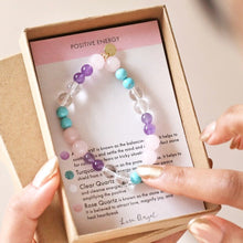 Load image into Gallery viewer, Positive energy Semi Precious Stone Beaded Bracelet in Pink
