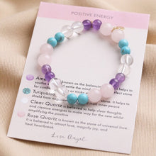 Load image into Gallery viewer, Positive energy Semi Precious Stone Beaded Bracelet in Pink

